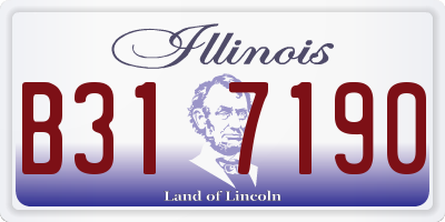 IL license plate B317190