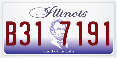 IL license plate B317191