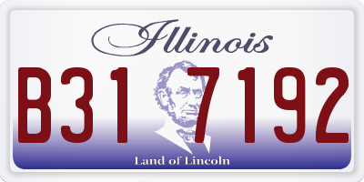 IL license plate B317192