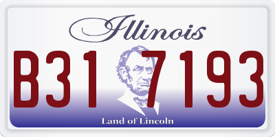 IL license plate B317193