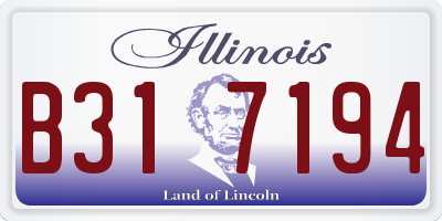 IL license plate B317194