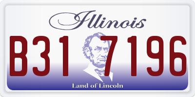 IL license plate B317196
