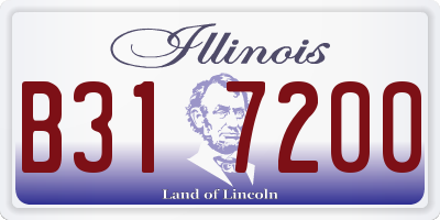 IL license plate B317200