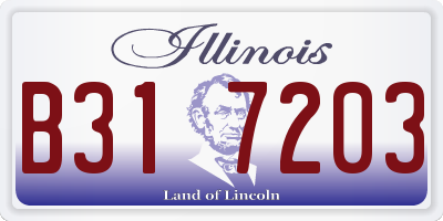 IL license plate B317203