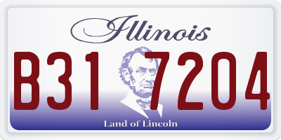 IL license plate B317204
