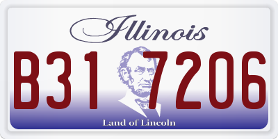IL license plate B317206
