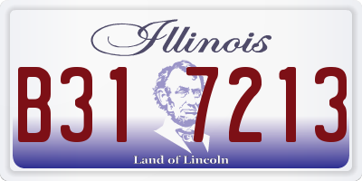 IL license plate B317213