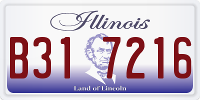 IL license plate B317216
