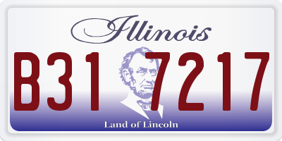 IL license plate B317217