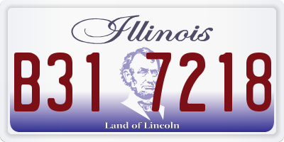 IL license plate B317218