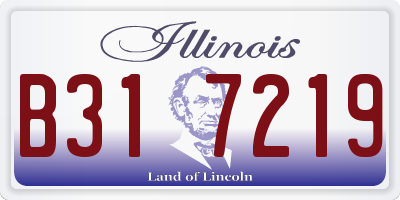 IL license plate B317219