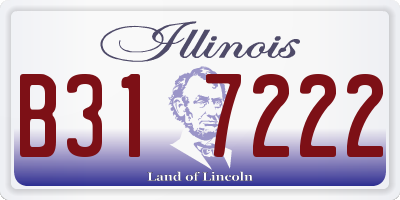 IL license plate B317222