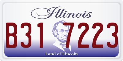 IL license plate B317223