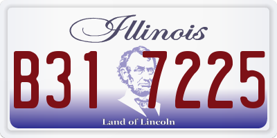 IL license plate B317225