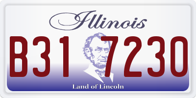 IL license plate B317230