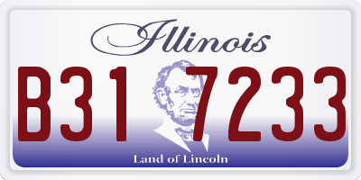 IL license plate B317233