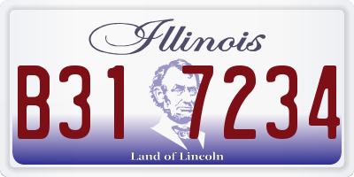 IL license plate B317234