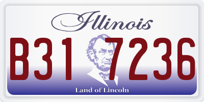 IL license plate B317236