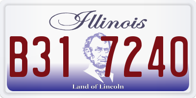 IL license plate B317240