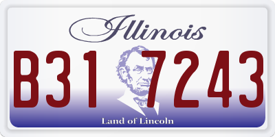 IL license plate B317243