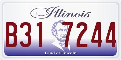 IL license plate B317244