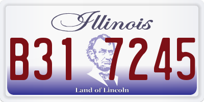 IL license plate B317245