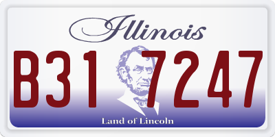 IL license plate B317247