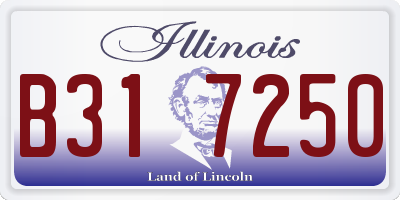 IL license plate B317250