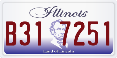 IL license plate B317251