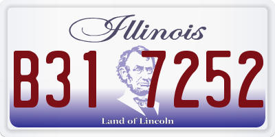 IL license plate B317252