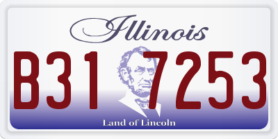 IL license plate B317253