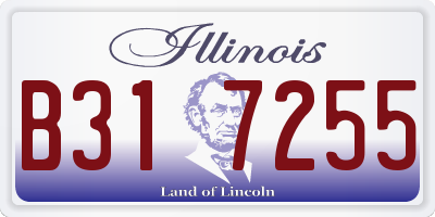 IL license plate B317255