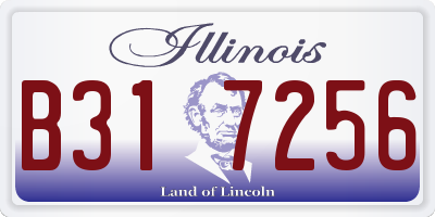 IL license plate B317256