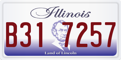 IL license plate B317257