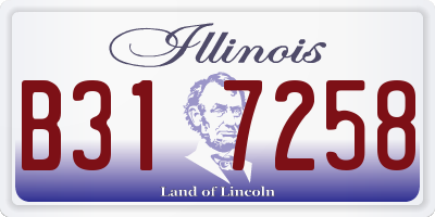 IL license plate B317258