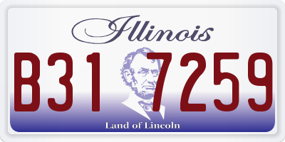 IL license plate B317259