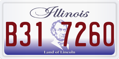 IL license plate B317260