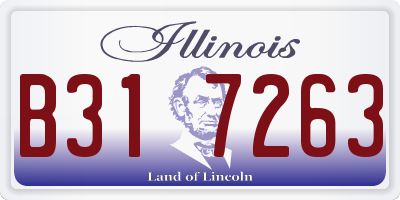 IL license plate B317263