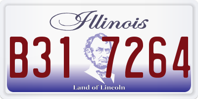 IL license plate B317264