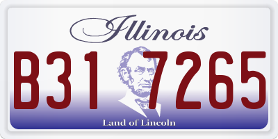 IL license plate B317265