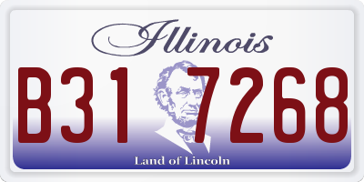 IL license plate B317268