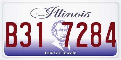 IL license plate B317284