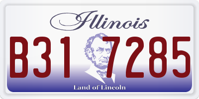 IL license plate B317285