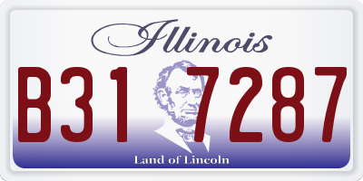 IL license plate B317287