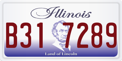 IL license plate B317289