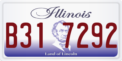 IL license plate B317292