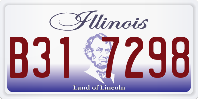 IL license plate B317298