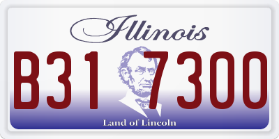 IL license plate B317300