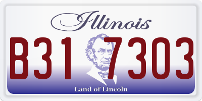 IL license plate B317303