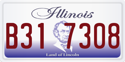IL license plate B317308
